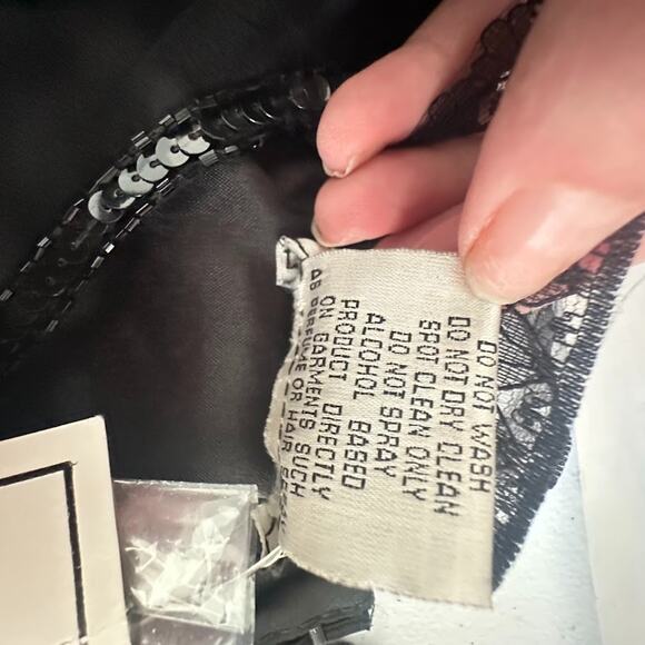 Vintage Stenay Silk Beaded Maxi Dress 6 Black Gown Cocktail Beaded Formal Party - Picture 12 of 16